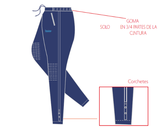 Pantalón marino Brains corchetes // PRIMARIA A BACHILLERATO